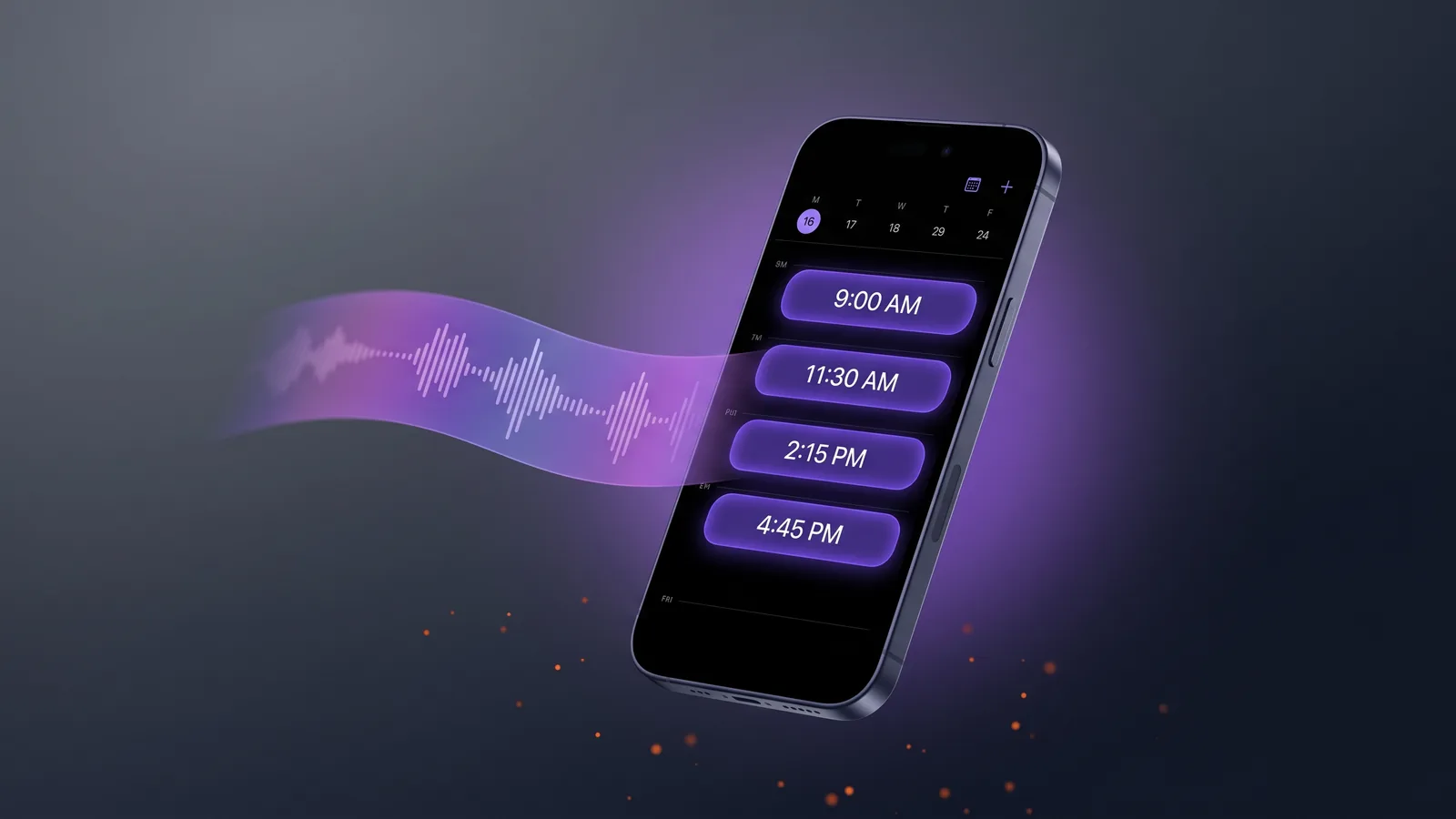 AI receptionist booking appointments live on a smartphone calendar